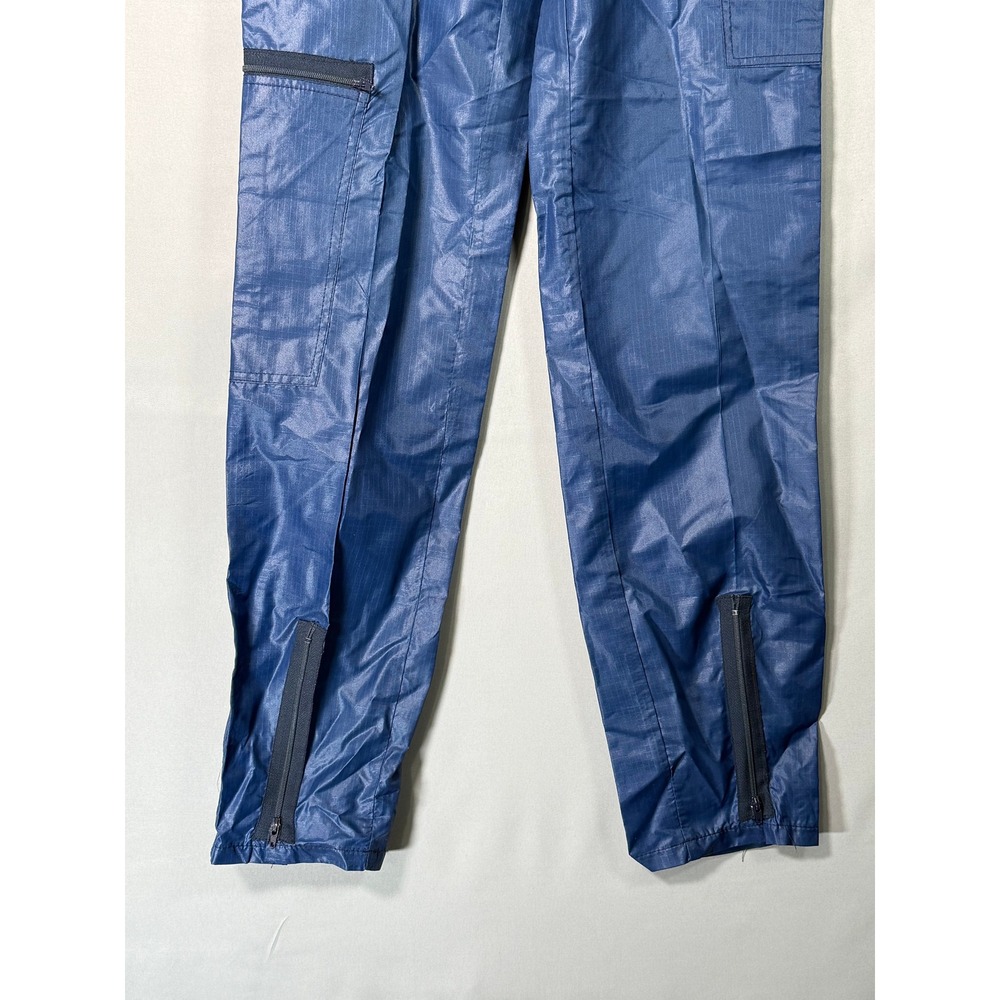 RIGOLLETTO Blue Nylon Cargo Pants Zipper Pockets Lightweight 29x35 (Act 28x34.5) - Picture 4 of 14